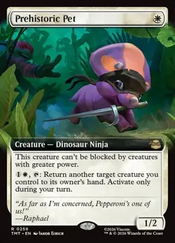 Prehistoric Pet x1 1x FOIL Extended Art TMT TMNT NM MTG - Image 1