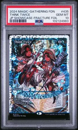 MTG Think Twice #435 Fracture Foil Showcase PSA 10 [102124983] - Image 1