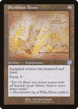 ~1x Swiftfoot Boots RETRO SCHEMATIC x1 ~NM~ BRO Magic the Gathering MtG~ - Image 1