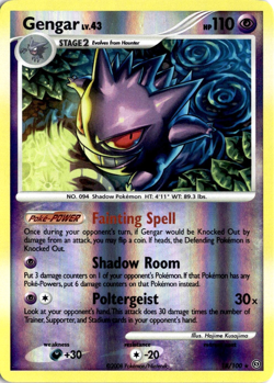 Gengar 18/100 Pokemon Stormfront Reverse Holo Rare NM - Image 1
