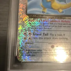 Pokemon Legendary Collection Dark Dragonite 5/110 Reverse Holo Rare PSA 2 - Image 3