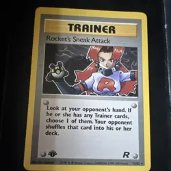 Pokemon VNT NM Rocket's Sneak Attack 1st Edition Team Rocket 72/82 Rare 2000 - Image 1
