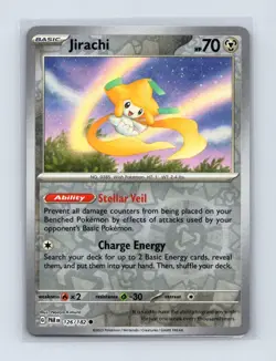 Jirachi 126/182 Common Paradox Rift Pokemon Reverse Holo Near Mint - Image 1
