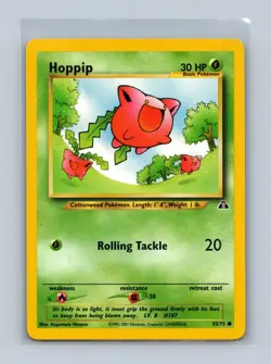 Hoppip 55/75 Common Neo Discovery Pokemon Unlimited Lightly Played - Image 1