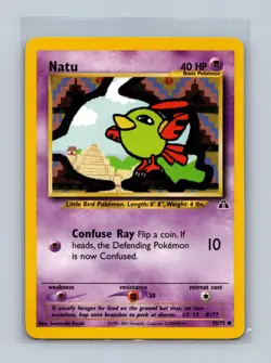Natu 59/75 Common Neo Discovery Pokemon Unlimited Lightly Played - Image 1