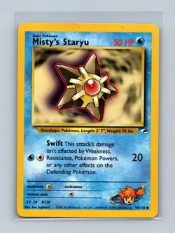 Misty's Staryu 90/132 Common Gym Heroes Unlimited Lightly Played - Image 1