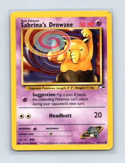 Sabrina's Drowzee 92/132 Common Gym Heroes Pokemon Unlimited Lightly Played - Image 1