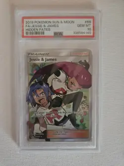 2019 Pokemon S&M FA/Jessie & James Hidden Fates #68 PSA 10 Gem Mint - Image 1