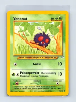 Venonat 90/105 Common Neo Destiny Pokemon Unlimited Lightly Played - Image 1