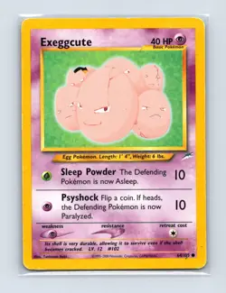 Exeggcute 64/105 Common Neo Destiny Pokemon Unlimited Lightly Played - Image 1