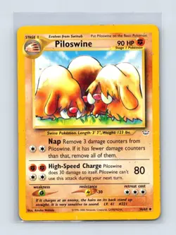 Piloswine 36/64 Uncommon Neo Revelation Pokemon Unlimited Lightly Played - Image 1