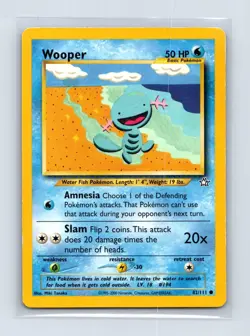 Wooper 82/111 Common Neo Genesis Pokemon Unlimited Lightly Played - Image 1