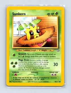 Sunkern 78/111 Common Neo Genesis Pokemon Unlimited Lightly Played - Image 1