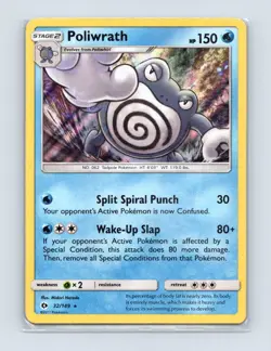 Poliwrath 32/149 Holo Holo Rare SM Base Set Pokemon Holo Lightly Played - Image 1