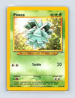 Pineco 77/105 Common Neo Destiny Pokemon Unlimited Lightly Played - Image 1