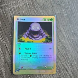 Pokemon TCG Grimer 57/97 Common English 50 HP 2003 Reverse Holo - Image 1