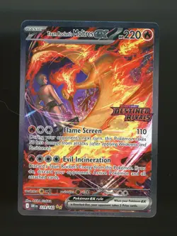 2025 POKEMON TEAM ROCKET'S MOLTRES ex STAMPED DESTINED RIVALS DRI en 229/182 - Image 1