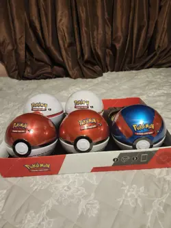 Pokemon Trading Card Games Poke Ball Tins (Set of 5) (E25 & B25) - Image 1