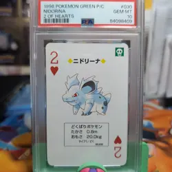 Pokemon Card Japanese - Nidorina - 2 of Hearts - Poker - Venusaur Deck PSA 10 - Image 1