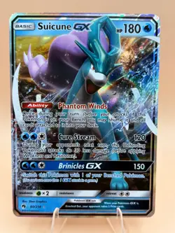 Suicune GX 60/214 Holo GX Rare Lost Thunder Pokemon Near Mint - Image 1