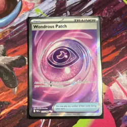 Rare Pokemon Wondrous Patch POR 127/084 Trainer-Item Full Art Holo 💜🫟 - Image 1