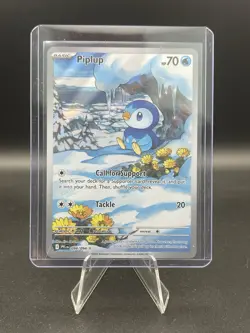 Pokemon TCG Piplup 098/094 – Phantasmal Flames – Illustration Rare – EN NM - Image 1