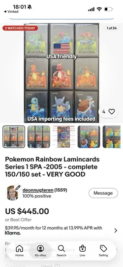 Pokemon Topps Lamincards - 3 Complete Sets - Custom Listing - Image 1