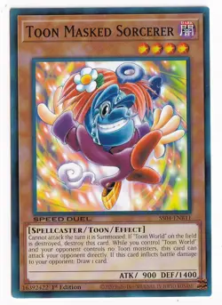 YuGiOh Toon Masked Sorcerer SS04-ENB11 1st Edition Common - Image 1