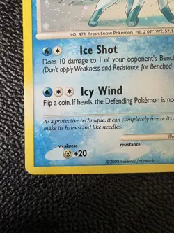 Glaceon 20/100 - Diamond Pearl Majestic Dawn Holo Cosmos Rare Pokemon - Image 2