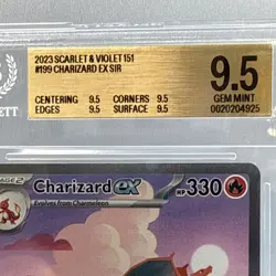 Pokemon TCG 2023 SV 151 Charizard ex 199/165 SIR Holo Beckett BGS 9.5 - Image 2