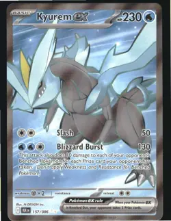 Kyurem ex 157/086 Ultra Rare Black Bolt Pokemon Holo Near Mint - Image 1