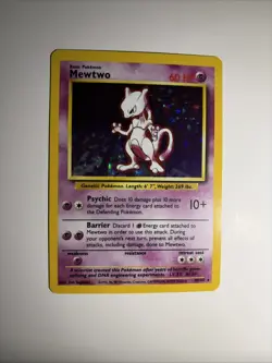 Pokemon TCG Mewtwo 10/102 Base Set Holo Rare 60 HP Basic EN Ken Sugimori - Image 4