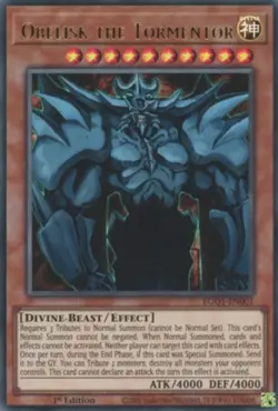 Obelisk the Tormentor - EGO1-EN001 - Ultra Rare - 1st Edition Near Mint Yugioh! - Image 1