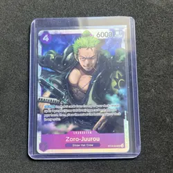 ONE PIECE Roronoa Zoro Juurou ST18-004 SR Purple Staw Hat Crew Tcg Card Game - Image 2