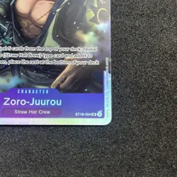 ONE PIECE Roronoa Zoro Juurou ST18-004 SR Purple Staw Hat Crew Tcg Card Game - Image 5