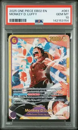 PSA 10 - 2025 One Piece Anime 25th Collection Monkey D. Luffy #EB02-061 - SEC - Image 1