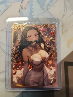 Nezuko Waifu Trading Card Serial #/200 Demon Slayer Rose Gold Metal Double-Sided - Image 1