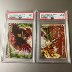 PSA 9 8 Ho-oh Legend Set 015/070 016/070 1st ED Holo Japanese Pokemon Card 2009 - Image 1