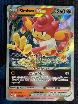 Simisear VSTAR Crown Zenith Rare Pokemon TCG Card 023/159 SWSH Fresh Pull NM/M - Image 1