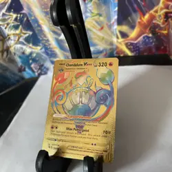 Chandelure VMAX 265/264 Rainbow HP320 - Gold Foil Fan Art Card - NM - Image 3