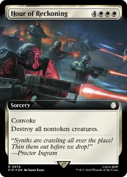 MTG Foil - Hour of Reckoning (Extended Art) (Surge Foil) - 978 / NM / English - Image 1