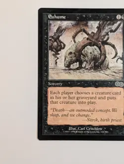 MTG - 1x Exhume - Urza's Saga - NM - Vintage - Black - Magic The Gathering #134 - Image 3