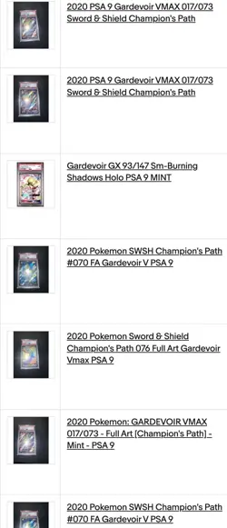 pokemon gardevoir cards reserved for leftbloody - Image 1