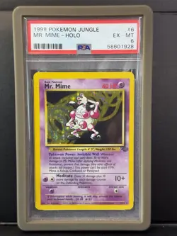 1999 Pokemon Jungle MR. MIME NO SYMBOL 6/64 PSA 6 - Image 2