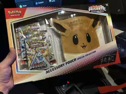 Pokemon TCG Prismatic Evolutions Accessory Eevee Pouch Special Collection Box - Image 1