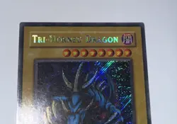 Yugioh Tri-Horned Dragon LOB-E000 Secret Rare (LP)" FOIL SHIFT" - Image 2