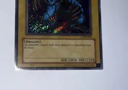 Yugioh Tri-Horned Dragon LOB-E000 Secret Rare (LP)" FOIL SHIFT" - Image 3