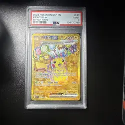 Pokemon Pikachu ex 247/191 Sv08 Surging Sparks Hyper Rare Holo EN PSA 9 - Image 1