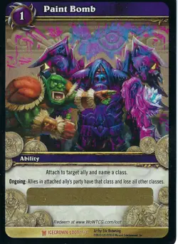 World of Warcraft TCG Paint Bomb Unused Loot Card - Image 1