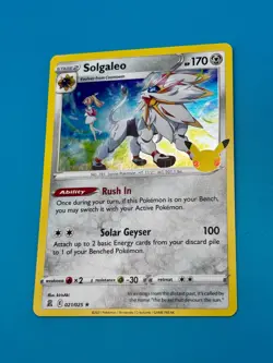 Solgaleo Pokemon Card - Celebrations Set 021/025 - Near Mint Holo Rare TCG - Image 2